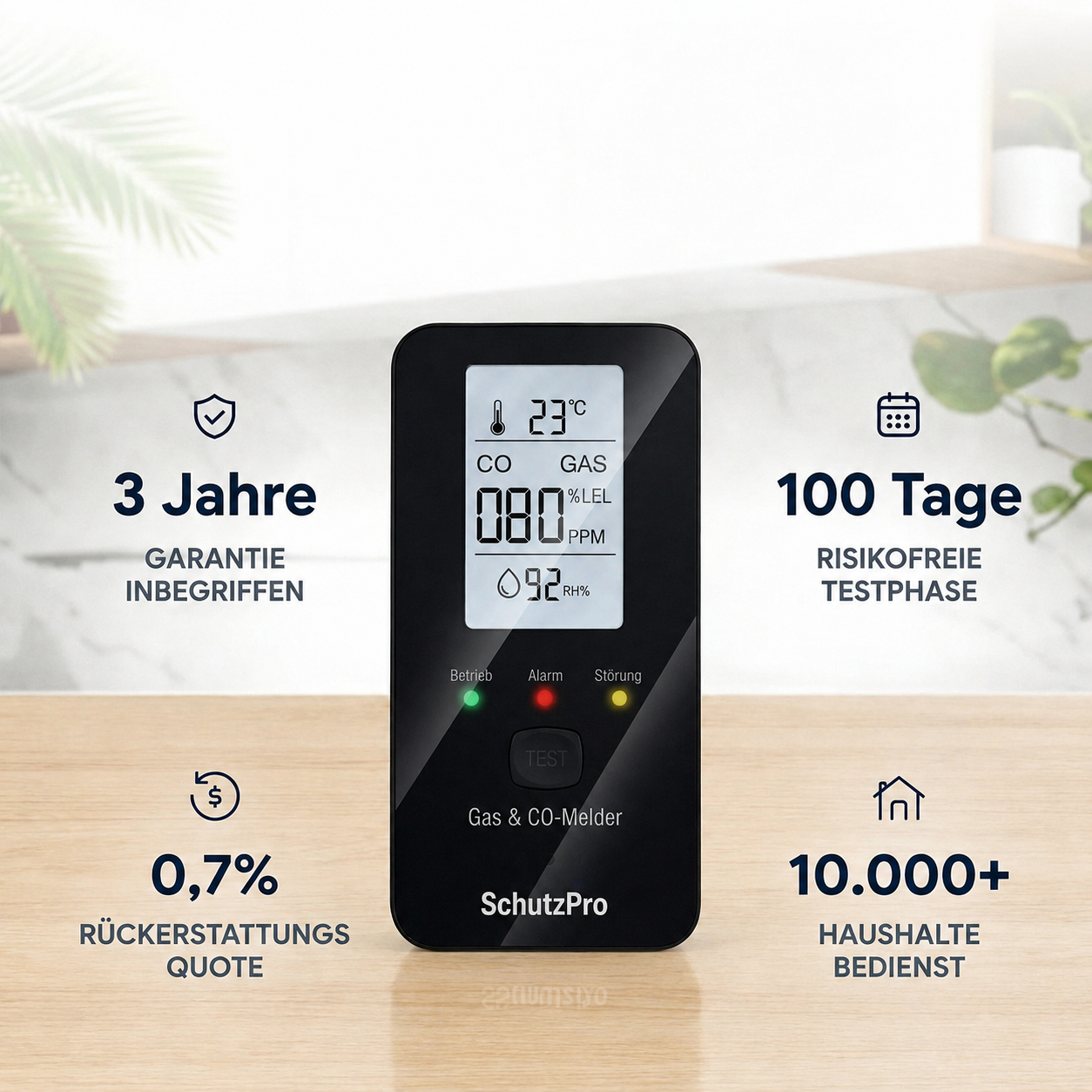 SchutzPro 4 in 1 CO Detektor